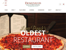 Tablet Screenshot of domenicosrestaurant.com